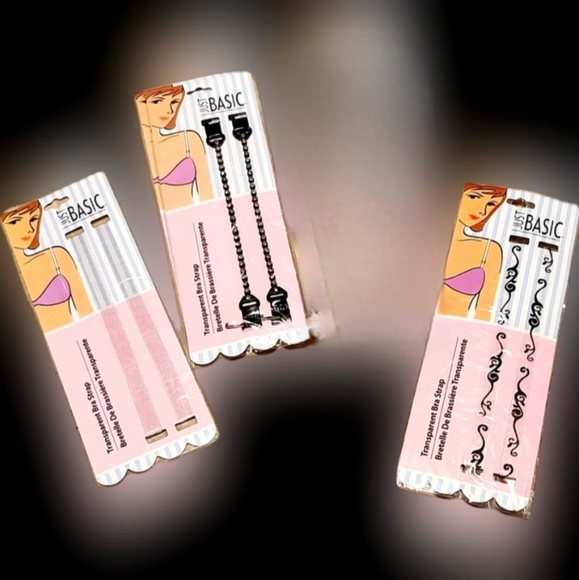 NWT 1 SET DESIGNER TRANSPARENT BRA STRAPS: 3 to Choose From! - Picture 1 of 12